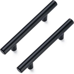10 Pack Cabinet Pulls Matte Black Stainless Cabinet Handles, for Kitchen and Bat