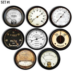 Old Industrial Meter Cabinet Door Knob Antique Gauge Dial Drawer Pull Handle