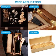 10 x Small Butt Hinges 3/4 Inch Mini Jewelry Box Hinge with Screw Black