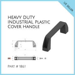 HEAVY DUTY INDUSTRIAL Plastic Cover Handle Pull Cabinet Black 186.1 Mesan