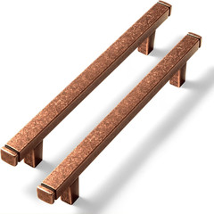Antique Copper Cabinet Pulls – 6 Pack 5″ Center Kitchen Drawer Handles