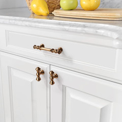 10 Pack 3 Inch(76Mm) Champagne Bronze Kitchen Cabinet Handles,Brushed Brass Cabi
