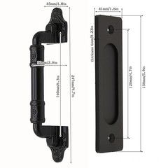 Barn Door Handle Surface-mounted Handle Heavy-duty Construction For Barn Doors