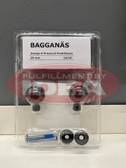 Brand New IKEA BAGGANAS Black 2 Pack Knob 20 Mm (13/16 “) 103.384.16