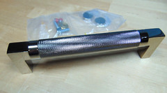 Emtek Hercules 8″ Knurled Brass Door Pull Polished Nickel 86481US14