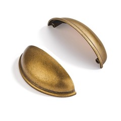 10 Pack 3″ Drawer Pulls Antique Brass Cabinet Cup Pulls Kitchen Hardware Cabinet