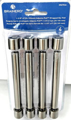 Brainerd 1 3/8″-4″ Adjusta-Pull Cabinet-Drawer Pull Handle Satin Nickel 4Pk, NIB