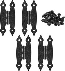4 Pack 3.5 Inch Black Antique H Hinge Cold Rolled Steel Cabinet Hinge Flat Fl…