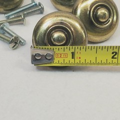 Set 6 Vintage Early American N264 0 Cabinet Drawer Knob Pulls w/screws