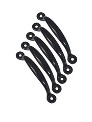 5 PCS Steel Screen Door Pull Surface Mount Cabinet Lid Hatch Black