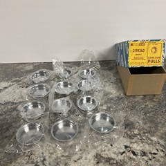 12 NOS IVES CHROME PLATED DOOR DRAWER PULLS KNOBS HARDWARE Multi Size