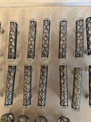 Silver Cabinet Hardware Pulls Knobs Openwork Scroll Geometric Drawer Handles