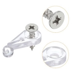 26Sets 25mm Plastic Glass Retainer Clips Kit for 4mm Thick Glass Clear