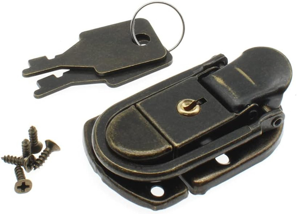 Antique Bronze Vintage Hasp Lock Latch Buckle with Screws for Jewelry Wooden Box