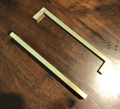 6 5/16 inch square brass pull