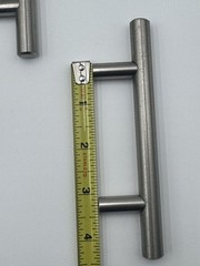 Stainless Steel Drawer Pulls Handles Lot Of 44 With Some Screws 3.5 Inches