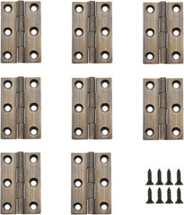 8 Pcs 24Mmx37Mm / 0.94″ X 1.46″ Bronze Mini Hinges, 1.5 Inch Solid Brass