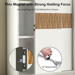 4 Pack Magnetic Drawer Latches with Double-Sided Adhesive for Easy Installation