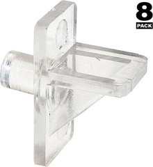 U 10136 Clear Plastic Shelf Support Pegs – 1/4 Inch, 8 Count Pack for DIY She…