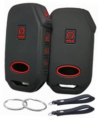 Silicone Rubber Key Fob Cover Compatible with 2022-2024 Kia Black Black