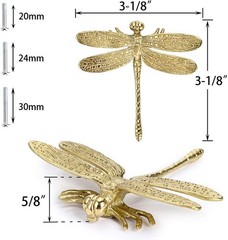 Durable Brass Dragonfly Knobs, Set of 2 – Unique Home Hardware Accent