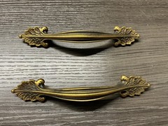 2 Vintage KBC French Provincial Drawer Cabinet Pull Antique Bronze Retro MCM (1