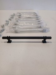 Lepatape 10 Pack Matte Black Cabinet Pulls 10″ Length 7.56″ Centers Modern Zinc