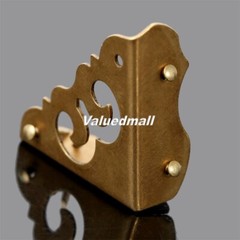 4Pcs Brass Wave Box Corner Protecter Jewelry Case Chest Corner Guard Home Decor