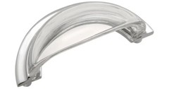 Belwith Keeler Luster Glass Cabinet Drawer Pull Chrome B076574 GLCH 92956
