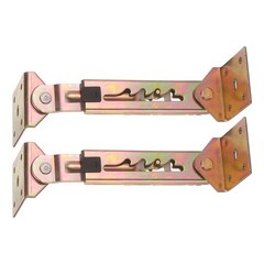 2Pcs 4-Gear Adjustable Angle Hinge Lifting Bracket, Square Double End Color Zinc