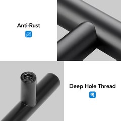 HOME EDIT 1 Pack Matte Black Cabinet Knobs 2 Inch – Black Drawer Knobs Single Ho