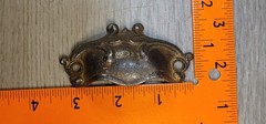 Antique Bin Drawer Handle Cup Pull Ornate Cast Iron Original 3 1/4″ Long