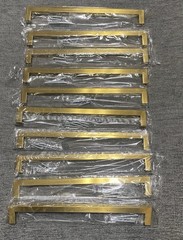 10PCs.Yellow Gold color Pull drawer handle.10.5 inches long each,screws Included
