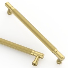 Asidrama 10 Pack 7.5 Inch (192mm) Brushed Gold Knurled Cabinet Pulls
