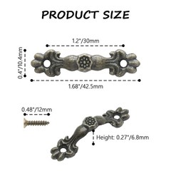 Jiozermi 1.68 inch Drawer Pulls, Bronze, 24 Pcs