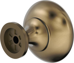 | Cabinet Knob | Burnished Brass | 1-1/4 inch (32 mm) Diameter | Edona | Drawer
