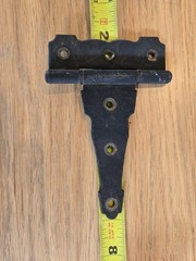 Cabinet Door Hinges, 3-1/4″ x 5″ Pre-Painted Steel, Black, Lot of 9