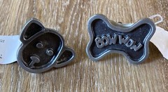 NIB Silvestri Pet Drawer Knobs Pewter Dog Head Dog Bone Bow Wow