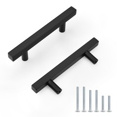 Probrico 15 Pack Square Matte Black Kitchen Hole Center: 76mm(3inch),