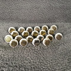 Vintage Mushroom Cabinet Knobs Pulls Set of 21 Porcelain Metal Backplates