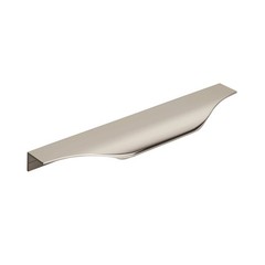 Cabinet Edge Pull Polished Nickel 6-9/16 Inch 167mm Center To Center Aloft
