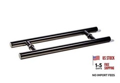 12″ 2-SIDED 12″Length|7.9″HolesDistance|0.98″Dia Matte Black-Painted Finish