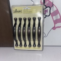 New Sealed Allison 6pk Deluxe oil rubbed bronze cabinet pulls 3” Fitting Size