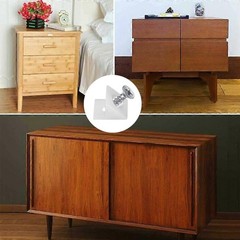 50 Pack Drawer Wedges with Screws – Furniture Chest Drawer Bottom Repair Fixi…