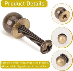 Elegant 4 Pcs Mini Round Solid Brass Cabinet Knobs – 12mm Antique Style