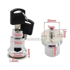 4PCS Zinc Alloy Glass Cabinet Locks Jewelry Display Cabinet Door Locks Push Lock