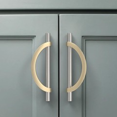 6 Pack Brushed Satin Nickel Gold Cabinet Pulls 5 In 128mm Handles Hardware