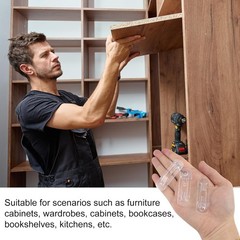 Plastic Locking Shelf Support Pegs, 5mm Self-Locking Shelf Pins for 3/4 inch (20