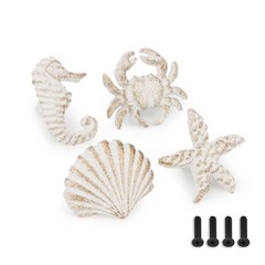 Coastal Ocean Starfish Seashell Crab Drawer Pulls Nautical Sea Horse Door Han…