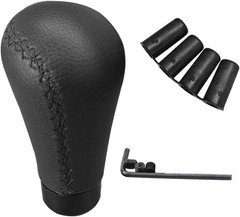 5-Speed Manual Transmission Shifter Knob, Leather Gear Shift Hand Color: Black